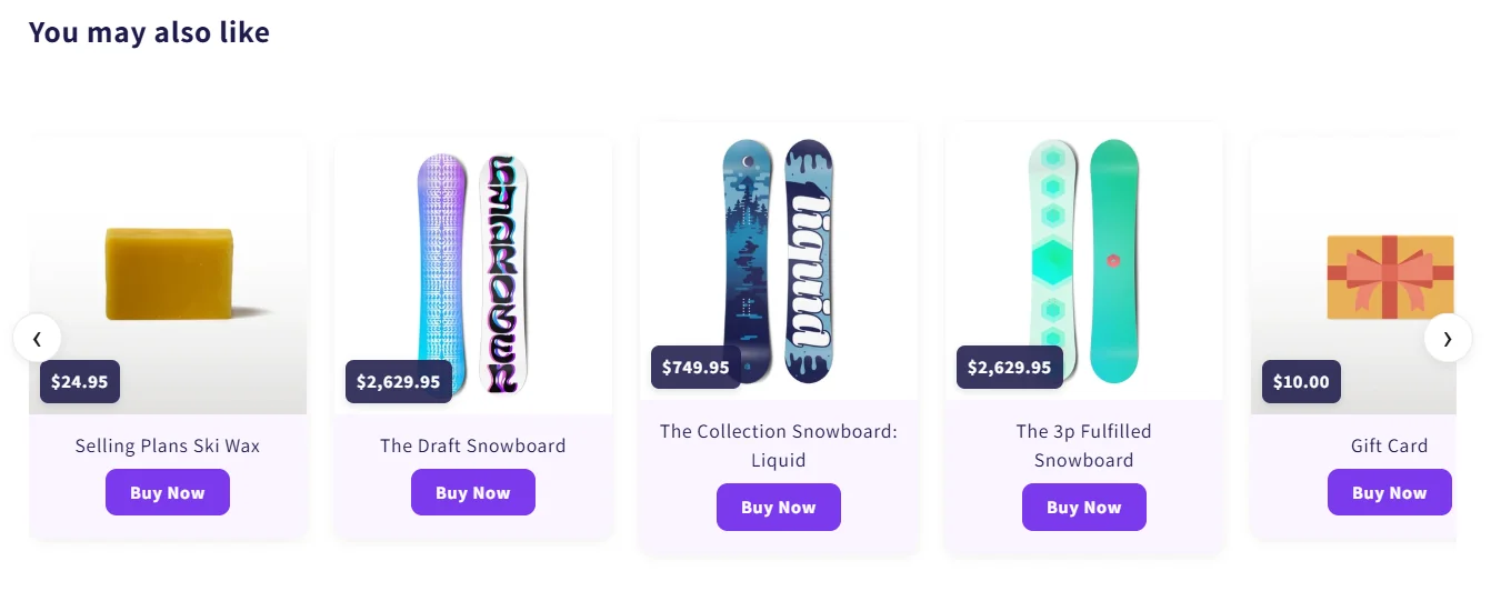 Related Products Slider Royal Amethyst Preset